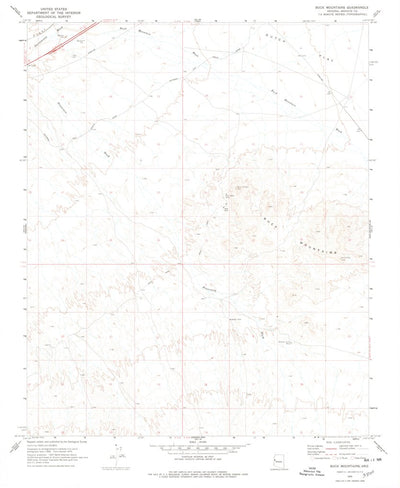 United States Geological Survey Buck Mountains, AZ (1970, 24000-Scale) digital map