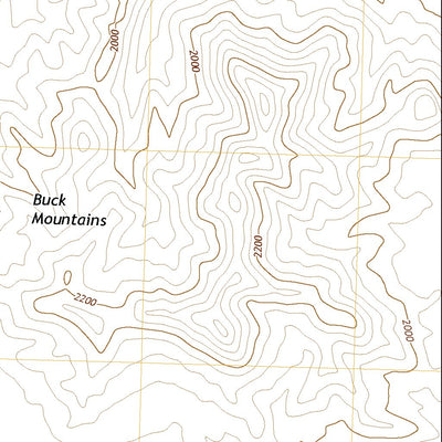 United States Geological Survey Buck Mountains, AZ (2021, 24000-Scale) digital map