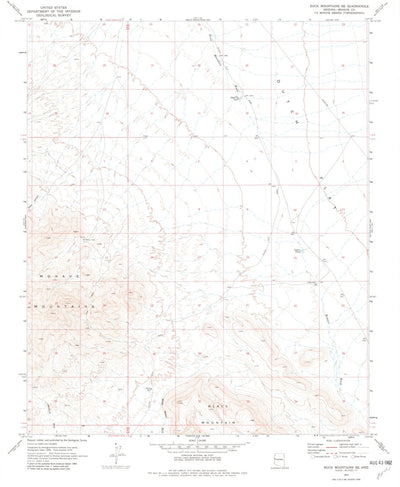 United States Geological Survey Buck Mountains SE, AZ (1970, 24000-Scale) digital map