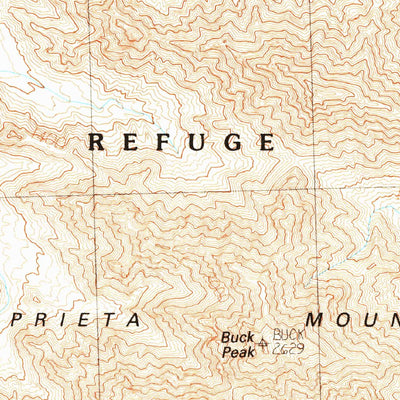 United States Geological Survey Buck Peak, AZ (1990, 24000-Scale) digital map