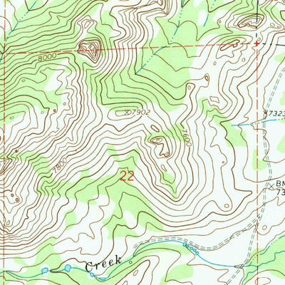 United States Geological Survey Buck Peak, WY (1964, 24000-Scale) digital map