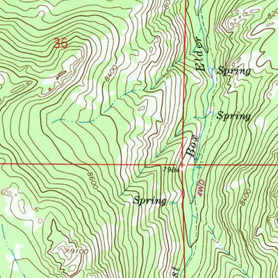 United States Geological Survey Buck Peak, WY (1964, 24000-Scale) digital map