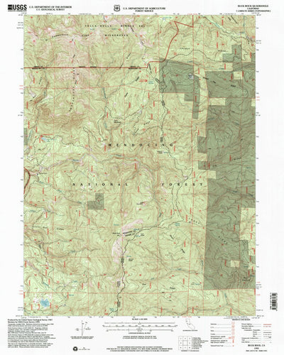 United States Geological Survey Buck Rock, CA (1995, 24000-Scale) digital map