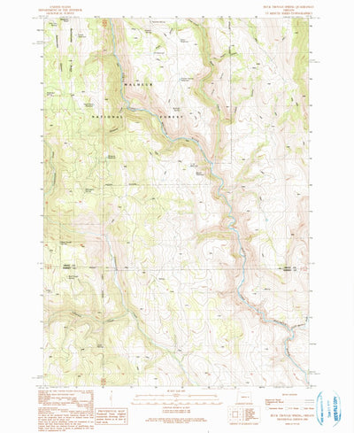 United States Geological Survey Buck Trough Spring, OR (1990, 24000-Scale) digital map