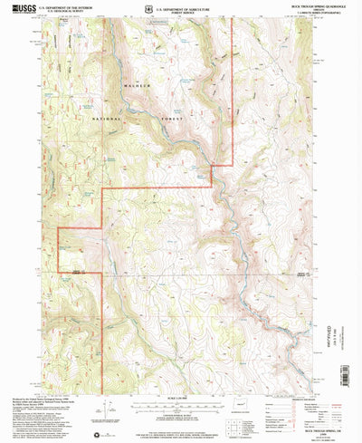 United States Geological Survey Buck Trough Spring, OR (1999, 24000-Scale) digital map