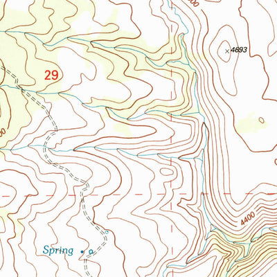 United States Geological Survey Buck Trough Spring, OR (1999, 24000-Scale) digital map