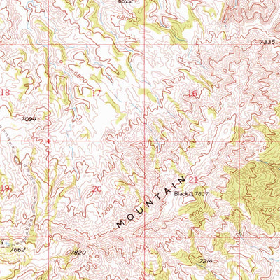 United States Geological Survey Buckboard Crossing, WY (1966, 62500-Scale) digital map
