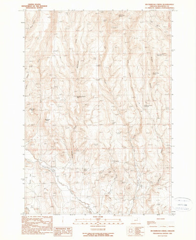 United States Geological Survey Buckbrush Creek, OR (1990, 24000-Scale) digital map