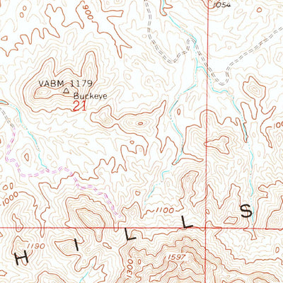 United States Geological Survey Buckeye, AZ (1958, 24000-Scale) digital map