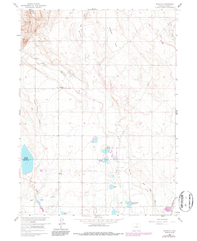 Buckeye, CO (1960, 24000-Scale) Map by United States Geological Survey ...