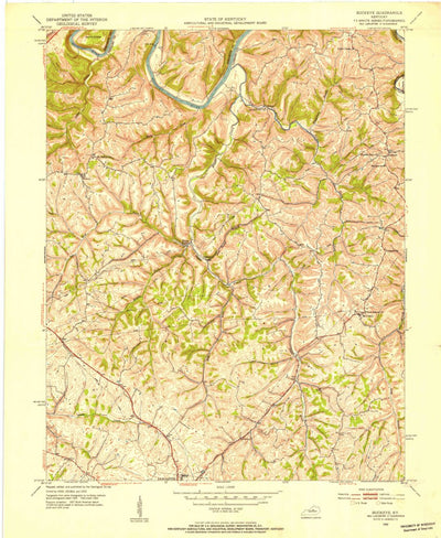 United States Geological Survey Buckeye, KY (1952, 24000-Scale) digital map