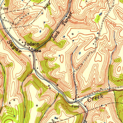United States Geological Survey Buckeye, KY (1952, 24000-Scale) digital map