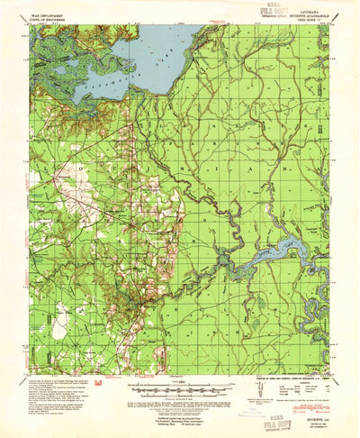 United States Geological Survey Buckeye, LA (1941, 62500-Scale) digital map