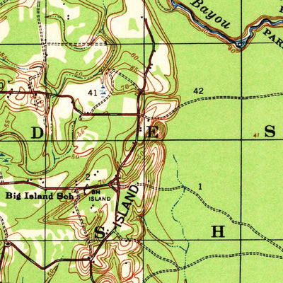 United States Geological Survey Buckeye, LA (1941, 62500-Scale) digital map