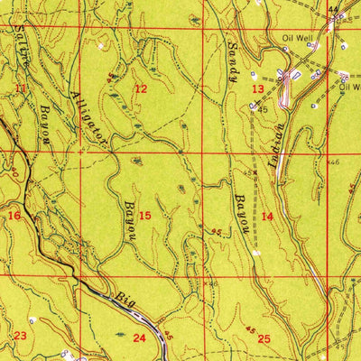United States Geological Survey Buckeye, LA (1959, 62500-Scale) digital map