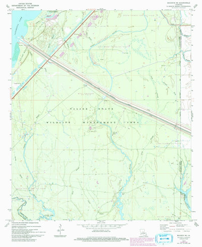 United States Geological Survey Buckeye NE, LA (1972, 24000-Scale) digital map