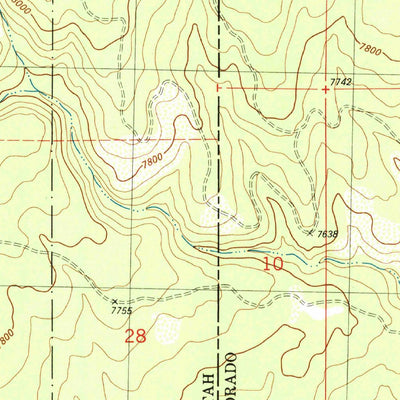 United States Geological Survey Buckeye Reservoir, CO-UT (1986, 24000-Scale) digital map