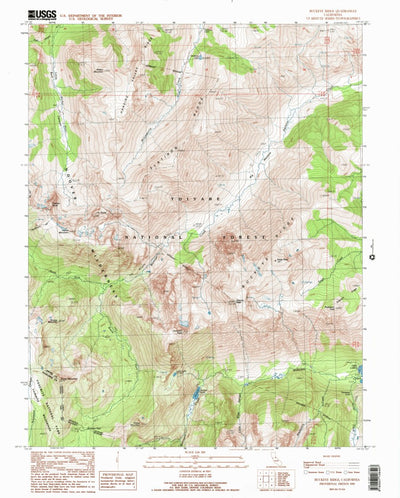 United States Geological Survey Buckeye Ridge, CA (1990, 24000-Scale) digital map