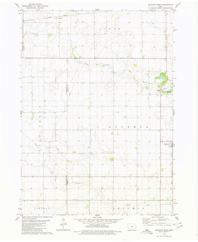 United States Geological Survey Buckeye West, IA (1979, 24000-Scale) digital map