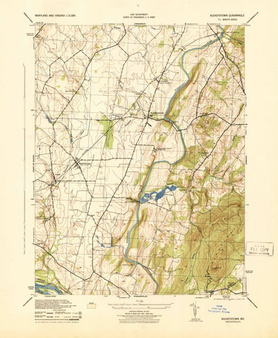 United States Geological Survey Buckeystown, MD-VA (1944, 31680-Scale) digital map