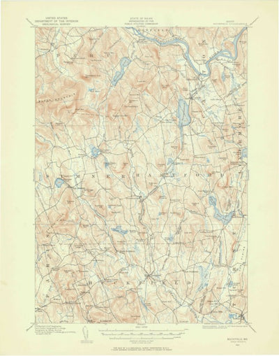 United States Geological Survey Buckfield, ME (1911, 62500-Scale) digital map