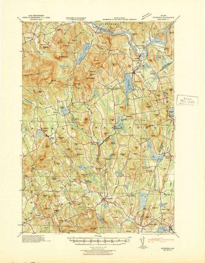 United States Geological Survey Buckfield, ME (1942, 62500-Scale) digital map