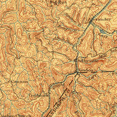 United States Geological Survey Buckhannon, WV (1896, 125000-Scale) digital map