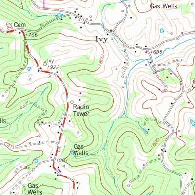 United States Geological Survey Buckhannon, WV (1974, 24000-Scale) digital map