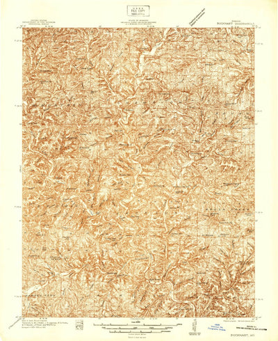 United States Geological Survey Buckhart, MO (1937, 48000-Scale) digital map