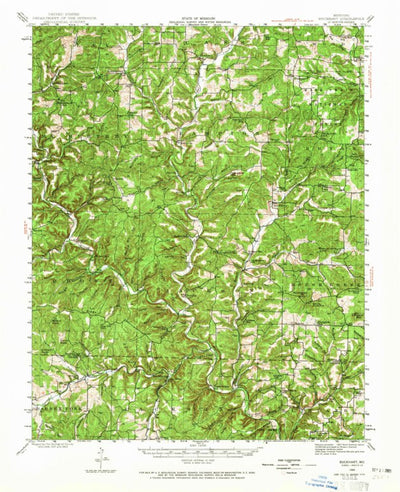 United States Geological Survey Buckhart, MO (1943, 62500-Scale) digital map