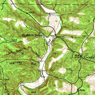 United States Geological Survey Buckhart, MO (1943, 62500-Scale) digital map