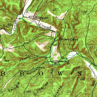United States Geological Survey Buckhart, MO (1943, 62500-Scale) digital map