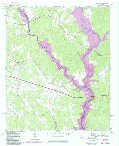 United States Geological Survey Buckhead, GA (1972, 24000-Scale) digital map