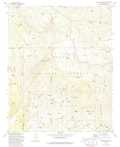 United States Geological Survey Buckhead Mesa, AZ (1973, 24000-Scale) digital map