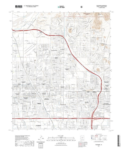 United States Geological Survey Buckhorn, AZ (2021, 24000-Scale) digital map