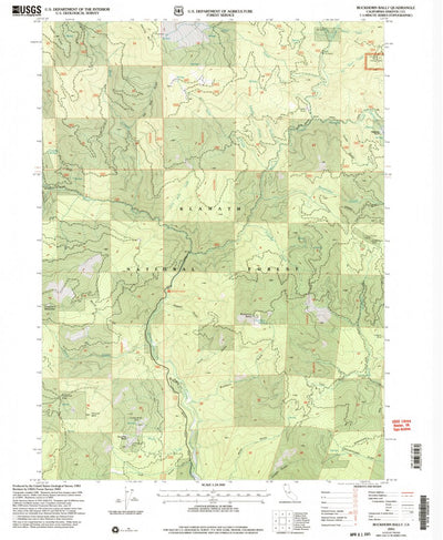 United States Geological Survey Buckhorn Bally, CA (2001, 24000-Scale) digital map