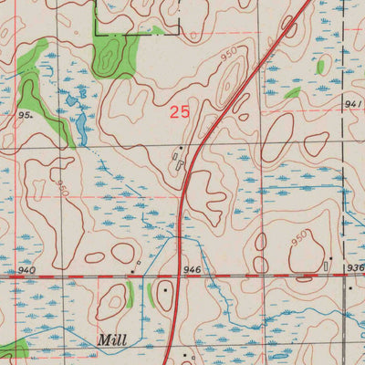 United States Geological Survey Buckhorn Corner, WI (1980, 24000-Scale) digital map