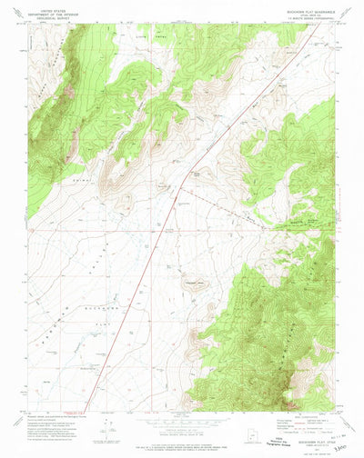 United States Geological Survey Buckhorn Flat, UT (1971, 24000-Scale) digital map
