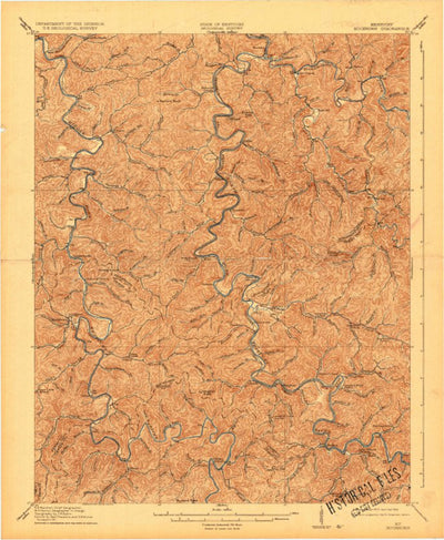 United States Geological Survey Buckhorn, KY (1913, 62500-Scale) digital map