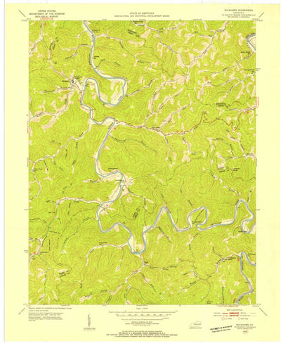 United States Geological Survey Buckhorn, KY (1953, 24000-Scale) digital map