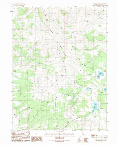 United States Geological Survey Buckhorn Lake, CA (1989, 24000-Scale) digital map