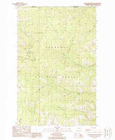 United States Geological Survey Buckhorn Mountain, WA (1988, 24000-Scale) digital map