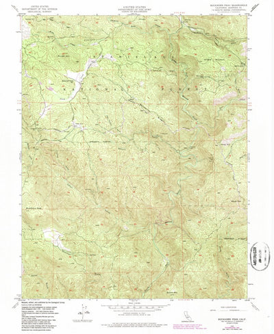 United States Geological Survey Buckhorn Peak, CA (1947, 24000-Scale) digital map