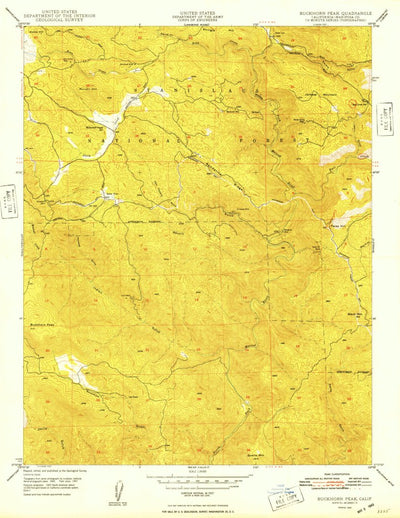 United States Geological Survey Buckhorn Peak, CA (1949, 24000-Scale) digital map