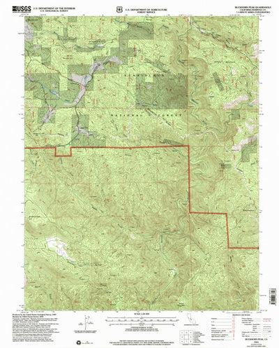 United States Geological Survey Buckhorn Peak, CA (2001, 24000-Scale) digital map