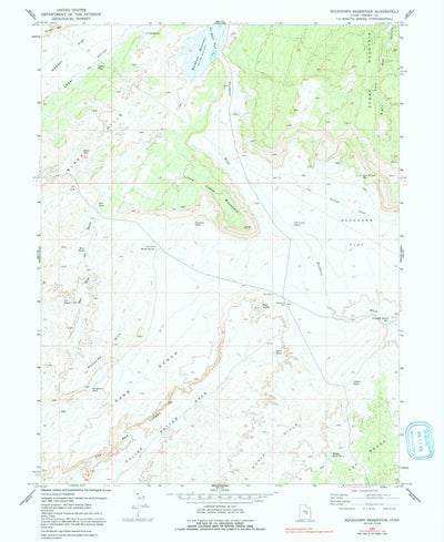 United States Geological Survey Buckhorn Reservoir, UT (1969, 24000-Scale) digital map
