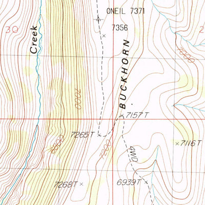 United States Geological Survey Buckhorn Ridge, NV (1986, 24000-Scale) digital map