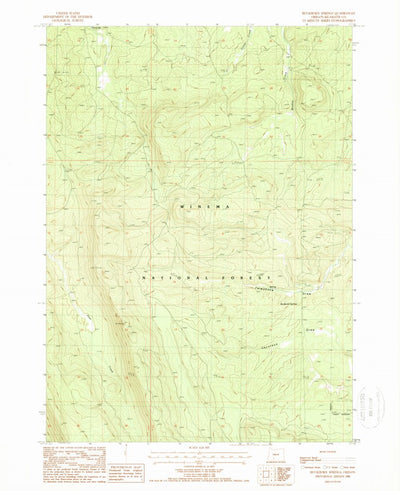 United States Geological Survey Buckhorn Springs, OR (1988, 24000-Scale) digital map