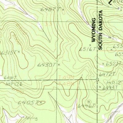 United States Geological Survey Buckhorn, WY-SD (1984, 24000-Scale) digital map