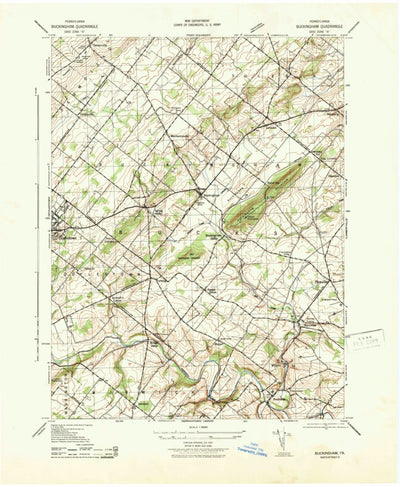 United States Geological Survey Buckingham, PA (1943, 31680-Scale) digital map